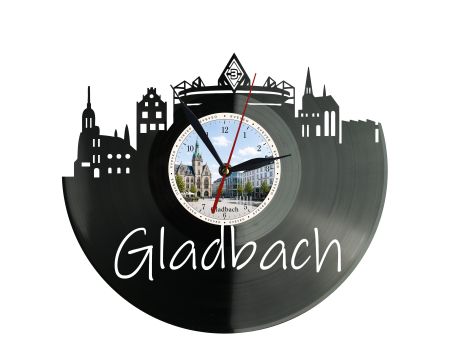 Zegar Gladbach Miasto Niemcy Płyta Winylowa Prezent Upominek Urodziny Dla Niej Dla Niego EVEVO evevo.pl W0027