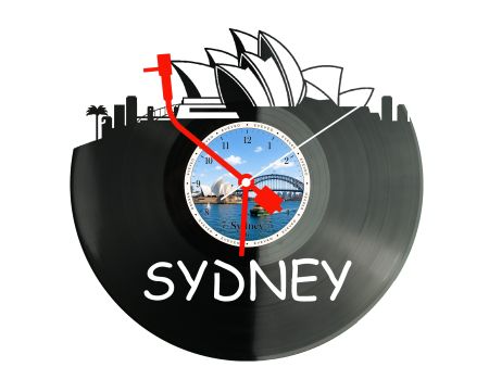 Zegar Sydney Miasto Australia Zegar Ścienny Płyta Winylowa Prezent Upominek Urodziny Dla Niej Dla Niego EVEVO evevo.pl W0029