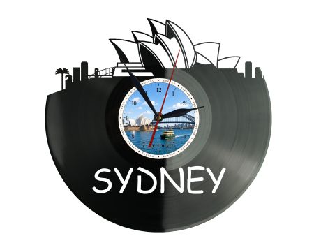 Zegar Sydney Miasto Australia Płyta Winylowa Prezent Upominek Urodziny Dla Niej Dla Niego EVEVO evevo.pl W0029