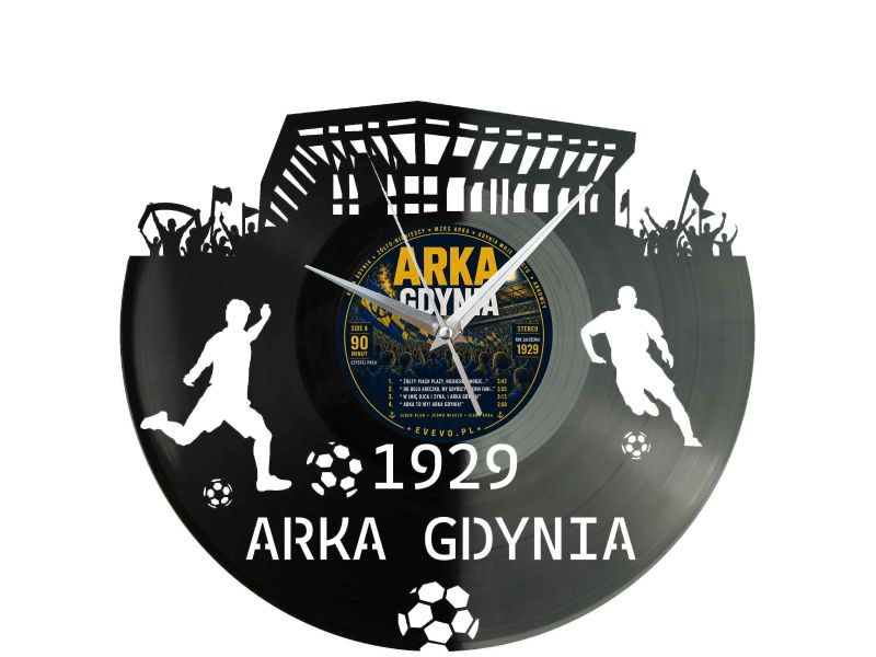 Arka Gdynia Stadion Zegar Ścienny Płyta Winylowa Dla Fana Na Prezent Urodziny Dla Niej Dla Niego Upominek S0001