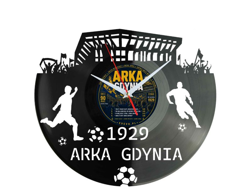 Arka Gdynia Stadion Zegar Ścienny Płyta Winylowa Dla Fana Na Prezent Urodziny Dla Niej Dla Niego Upominek S0001