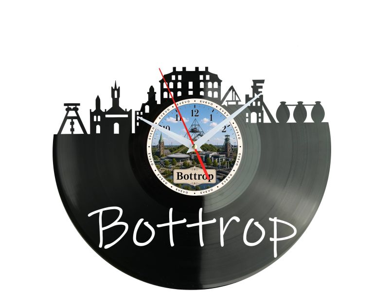 Zegar Bottrop Miasto Niemcy Zegar Ścienny Płyta Winylowa Prezent Upominek Urodziny Dla Niej Dla Niego EVEVO evevo.pl W0038