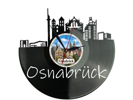 Zegar Osnabrück Miasto Niemcy Zegar Ścienny Płyta Winylowa Prezent Upominek Urodziny Dla Niej Dla Niego EVEVO evevo.pl W0039