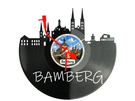 Zegar Bamberg Miasto Niemcy Zegar Ścienny Płyta Winylowa Prezent Upominek Urodziny Dla Niej Dla Niego EVEVO evevo.pl W0040