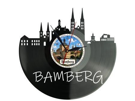 Zegar Bamberg Miasto Niemcy Zegar Ścienny Płyta Winylowa Prezent Upominek Urodziny Dla Niej Dla Niego EVEVO evevo.pl W0040