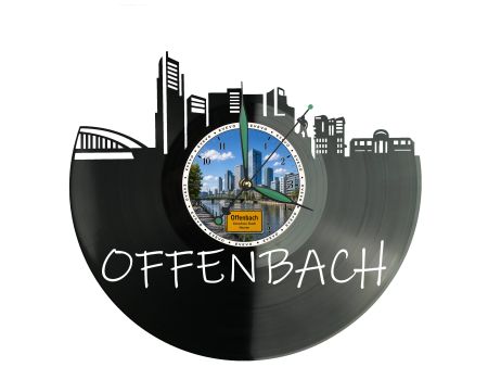 Zegar Offenbach Miasto Niemcy Płyta Winylowa Prezent Upominek Urodziny Dla Niej Dla Niego EVEVO evevo.pl W0042