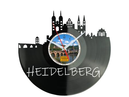 Zegar Heidelberg Miasto Niemcy Zegar Ścienny Płyta Winylowa Prezent Upominek Urodziny Dla Niej Dla Niego EVEVO evevo.pl W0043