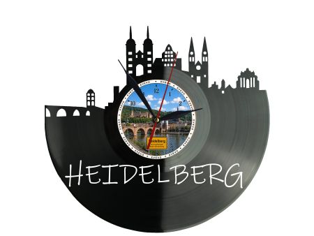 Zegar Heidelberg Miasto Niemcy Zegar Ścienny Płyta Winylowa Prezent Upominek Urodziny Dla Niej Dla Niego EVEVO evevo.pl W0043