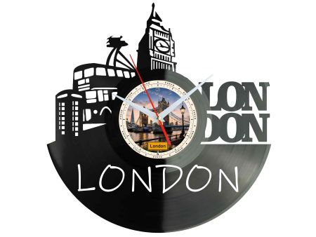 Zegar London Miasto Anglia Zegar Ścienny Płyta Winylowa Prezent Upominek Urodziny Dla Niej Dla Niego EVEVO evevo.pl W0050