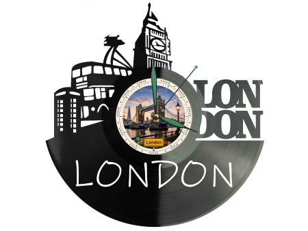 Zegar London Miasto Anglia Zegar Ścienny Płyta Winylowa Prezent Upominek Urodziny Dla Niej Dla Niego EVEVO evevo.pl W0050