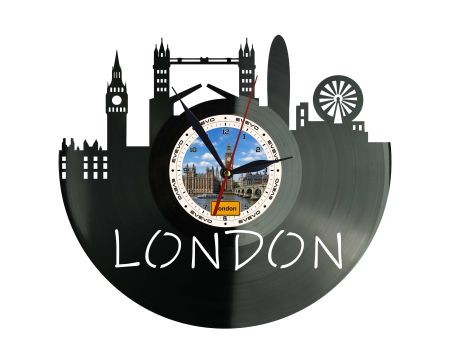 Zegar London Miasto Wielka Brytania Płyta Winylowa Prezent Upominek Urodziny Dla Niej Dla Niego EVEVO evevo.pl W0054