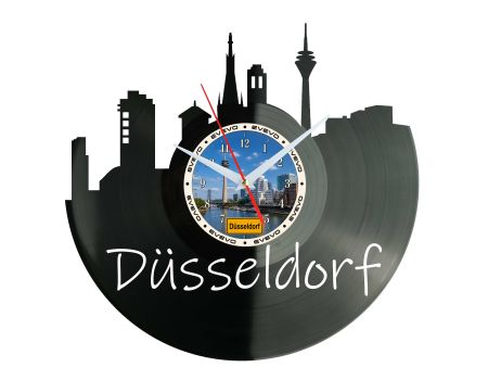 Zegar Düsseldorf Miasto Niemcy Zegar Ścienny Płyta Winylowa Prezent Upominek Urodziny Dla Niej Dla Niego EVEVO evevo.pl W0055