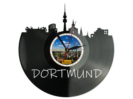 Zegar Dortmund Miasto Niemcy Zegar Ścienny Płyta Winylowa Prezent Upominek Urodziny Dla Niej Dla Niego EVEVO evevo.pl W0057