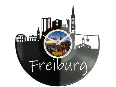 Zegar Freiburg Miasto Niemcy Zegar Ścienny Płyta Winylowa Prezent Upominek Urodziny Dla Niej Dla Niego EVEVO evevo.pl W0060