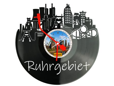 Zegar Ruhrgebiet Miasto Niemcy Zegar Ścienny Płyta Winylowa Prezent Upominek Urodziny Dla Niej Dla Niego EVEVO evevo.pl W0066