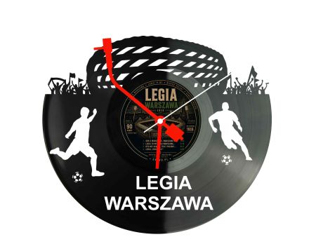 Legia Warszawa Zegar Ścienny Płyta Winylowa Nowoczesny Dekoracyjny Na Prezent Urodziny evevo.pl S0003