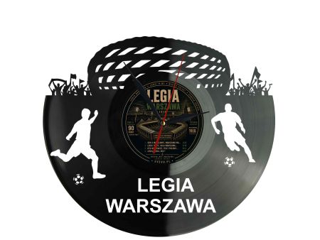 Legia Warszawa Zegar Ścienny Płyta Winylowa Nowoczesny Dekoracyjny Na Prezent Urodziny evevo.pl S0003