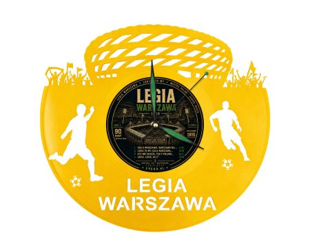 Legia Warszawa Zegar Ścienny Płyta Winylowa Nowoczesny Dekoracyjny Na Prezent Urodziny evevo.pl S0003