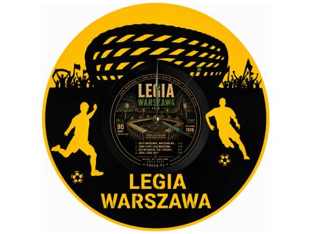 Legia Warszawa Zegar Ścienny Płyta Winylowa Nowoczesny Dekoracyjny Na Prezent Urodziny evevo.pl S0003