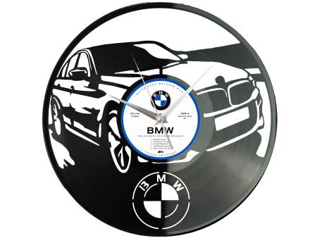 BMW Klasyczny Samochód Zegar Ścienny z Płyty Winylowej Retro Dekoracja BMW Nowoczesny Zegar Prezent dla Fana Motoryzacji I0001