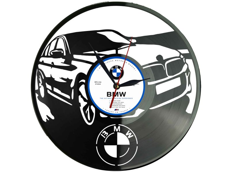 BMW Klasyczny Samochód Zegar Ścienny z Płyty Winylowej Retro Dekoracja BMW Nowoczesny Zegar Prezent dla Fana Motoryzacji I0001