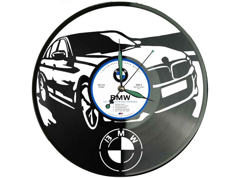BMW Klasyczny Samochód Zegar Ścienny z Płyty Winylowej Retro Dekoracja BMW Nowoczesny Zegar Prezent dla Fana Motoryzacji I0001