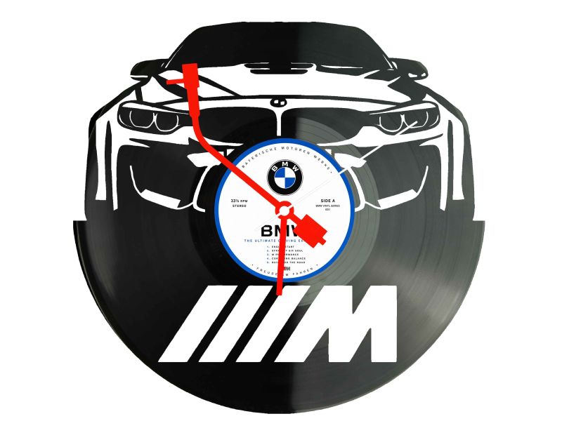BMW Klasyczny Samochód Zegar Ścienny z Płyty Winylowej Retro Dekoracja BMW Nowoczesny Zegar Prezent dla Fana Motoryzacji I0002