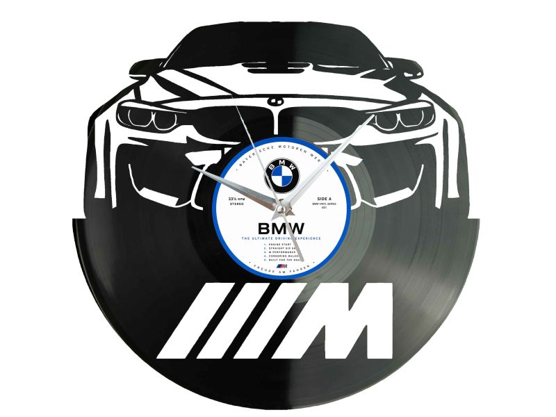 BMW Zegar Ścienny Podświetlany LED RGB Na Pilota Płyta Winylowa Nowoczesny Dekoracyjny Na Prezent Urodziny