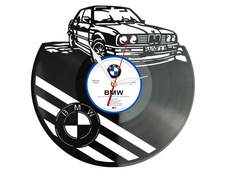 BMW Zegar Ścienny Podświetlany LED RGB Na Pilota Płyta Winylowa Nowoczesny Dekoracyjny Na Prezent Urodziny