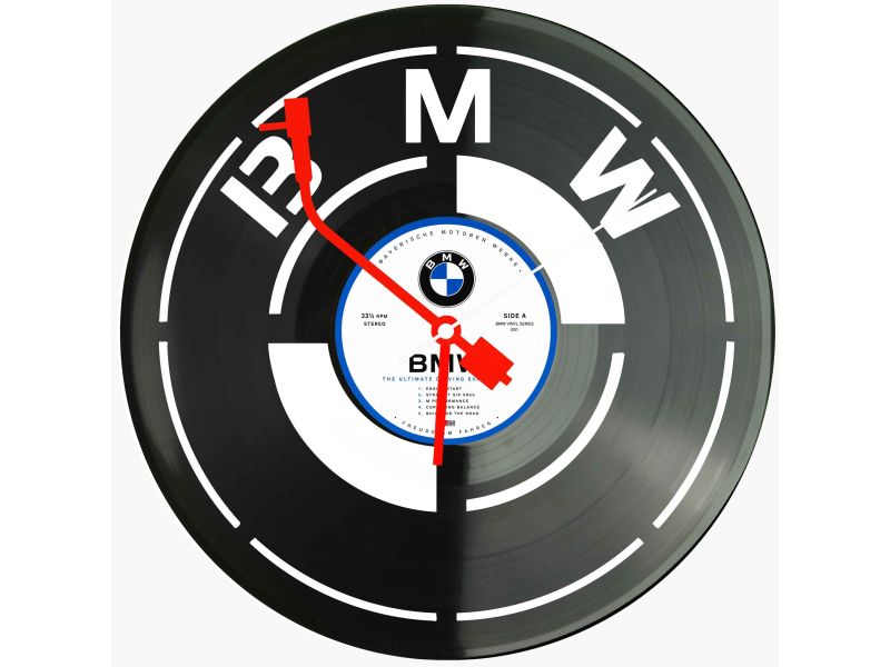 BMW Klasyczny Samochód Zegar Ścienny z Płyty Winylowej Retro Dekoracja BMW Nowoczesny Zegar Prezent dla Fana Motoryzacji I0006