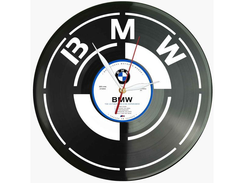 BMW Klasyczny Samochód Zegar Ścienny z Płyty Winylowej Retro Dekoracja BMW Nowoczesny Zegar Prezent dla Fana Motoryzacji I0006