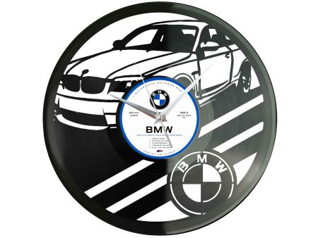 BMW Klasyczny Samochód Zegar Ścienny z Płyty Winylowej Retro Dekoracja BMW Nowoczesny Zegar Prezent dla Fana Motoryzacji I0007