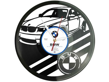 BMW Klasyczny Samochód Zegar Ścienny z Płyty Winylowej Retro Dekoracja BMW Nowoczesny Zegar Prezent dla Fana Motoryzacji I0007