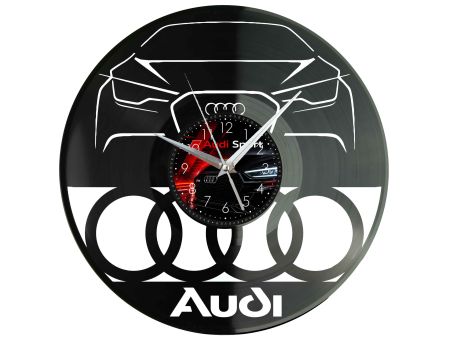 Audi Zegar Ścienny Podświetlany LED RGB Na Pilota Płyta Winylowa Nowoczesny Dekoracyjny Na Prezent Urodziny