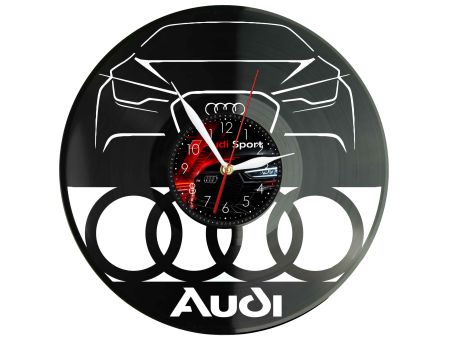 Audi Zegar Ścienny Płyta Winylowa Nowoczesny Dekoracyjny Na Prezent Urodziny I0008