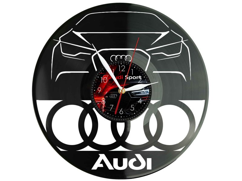Audi Zegar Ścienny Płyta Winylowa Nowoczesny Dekoracyjny Na Prezent Urodziny I0008