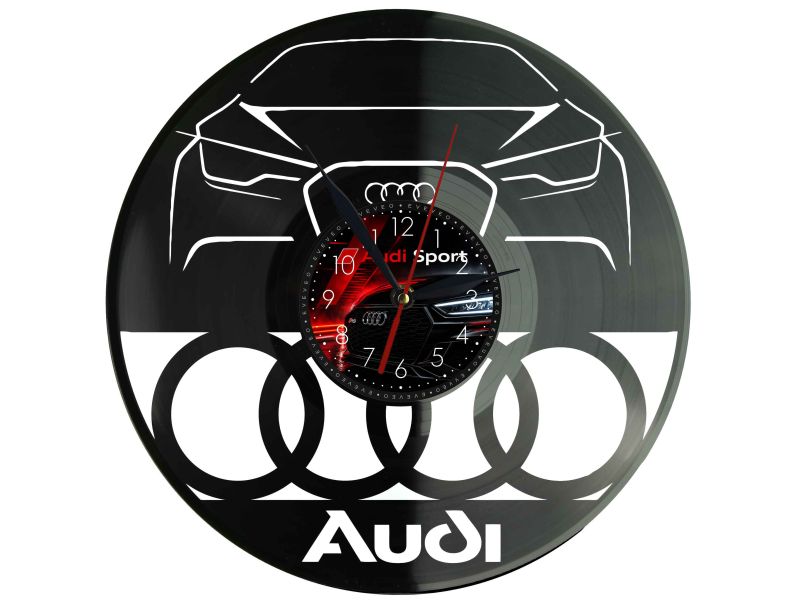 Audi Zegar Ścienny Płyta Winylowa Nowoczesny Dekoracyjny Na Prezent Urodziny I0008