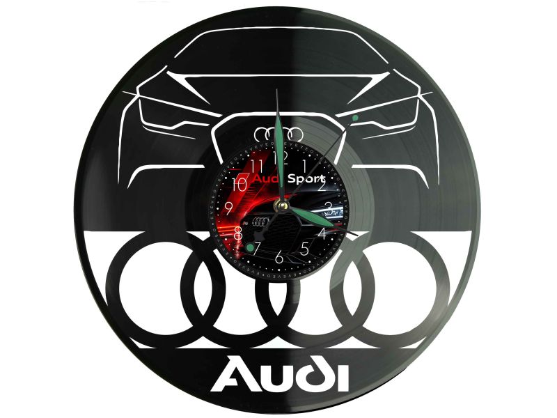 Audi Zegar Ścienny Podświetlany LED RGB Na Pilota Płyta Winylowa Nowoczesny Dekoracyjny Na Prezent Urodziny