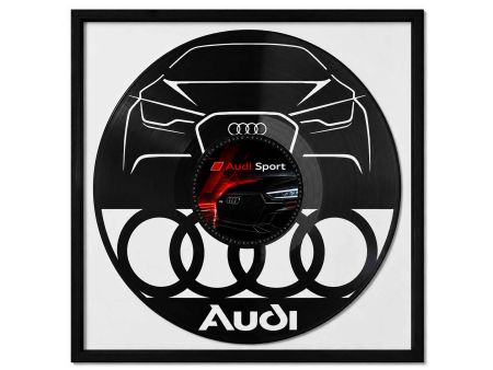 Audi Zegar Ścienny Podświetlany LED RGB Na Pilota Płyta Winylowa Nowoczesny Dekoracyjny Na Prezent Urodziny