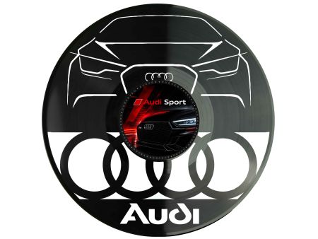 Audi Zegar Ścienny Płyta Winylowa Nowoczesny Dekoracyjny Na Prezent Urodziny I0008