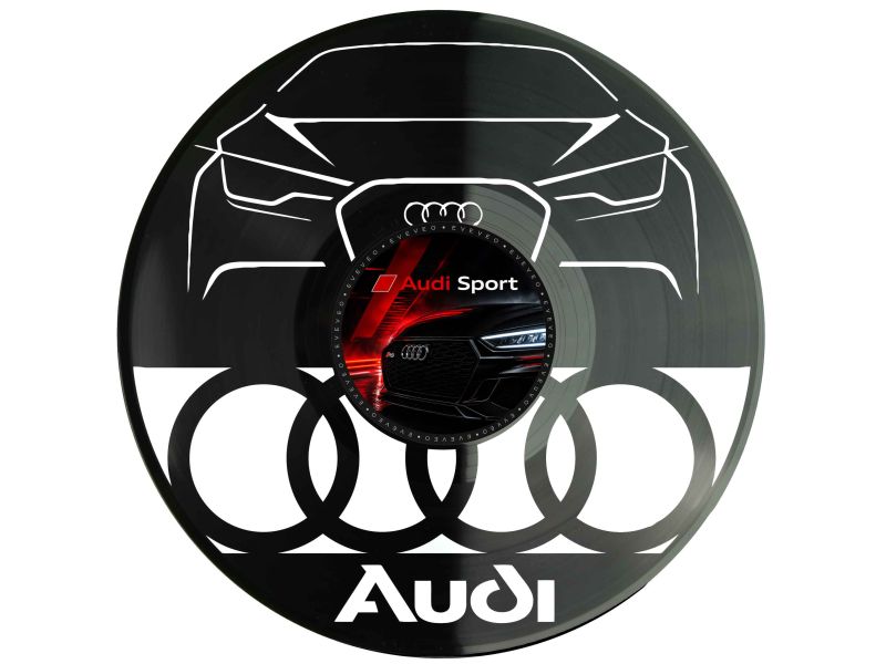 Audi Zegar Ścienny Podświetlany LED RGB Na Pilota Płyta Winylowa Nowoczesny Dekoracyjny Na Prezent Urodziny