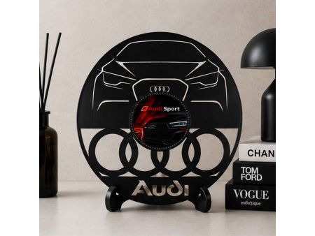 Audi Zegar Ścienny Płyta Winylowa Nowoczesny Dekoracyjny Na Prezent Urodziny I0008
