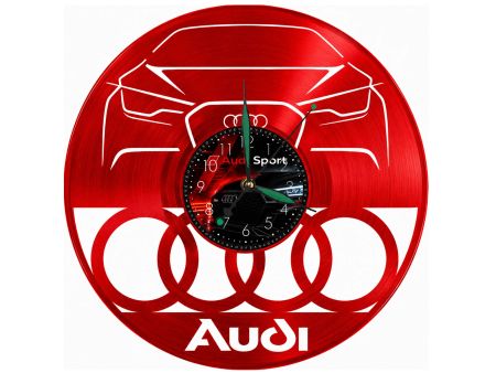 Audi Zegar Ścienny Podświetlany LED RGB Na Pilota Płyta Winylowa Nowoczesny Dekoracyjny Na Prezent Urodziny