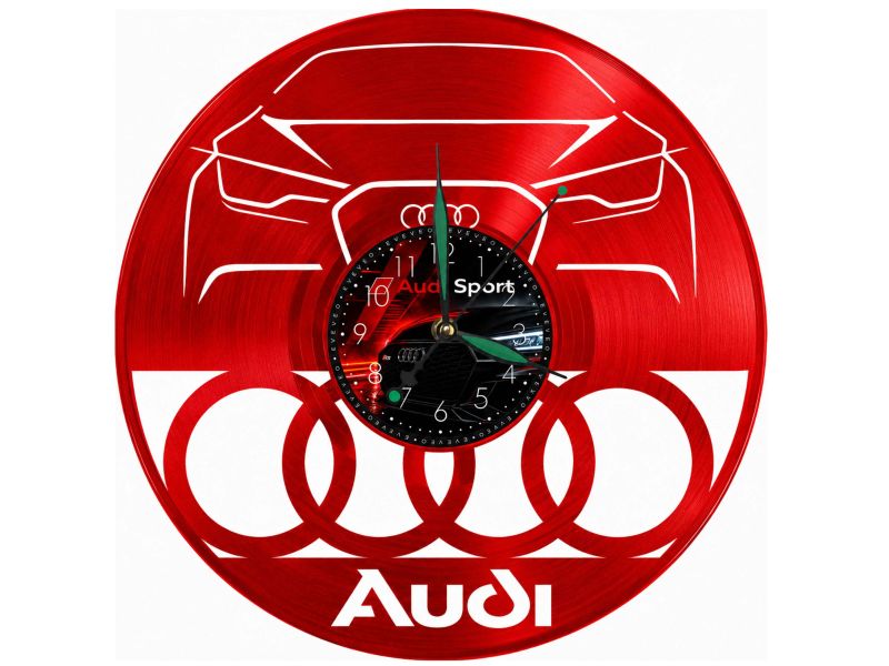 Audi Zegar Ścienny Płyta Winylowa Nowoczesny Dekoracyjny Na Prezent Urodziny I0008