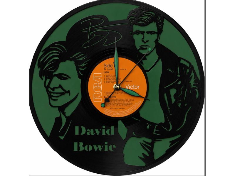 David Bowie Winyl Zegar Ścienny  Płyta Winylowa Unikalna Dekoracja Dla Fanów Muzyki Rockowej Popkultury EVEVO Z0003