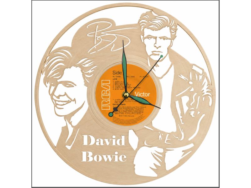 David Bowie Winyl Zegar Ścienny  Płyta Winylowa Unikalna Dekoracja Dla Fanów Muzyki Rockowej Popkultury EVEVO Z0003