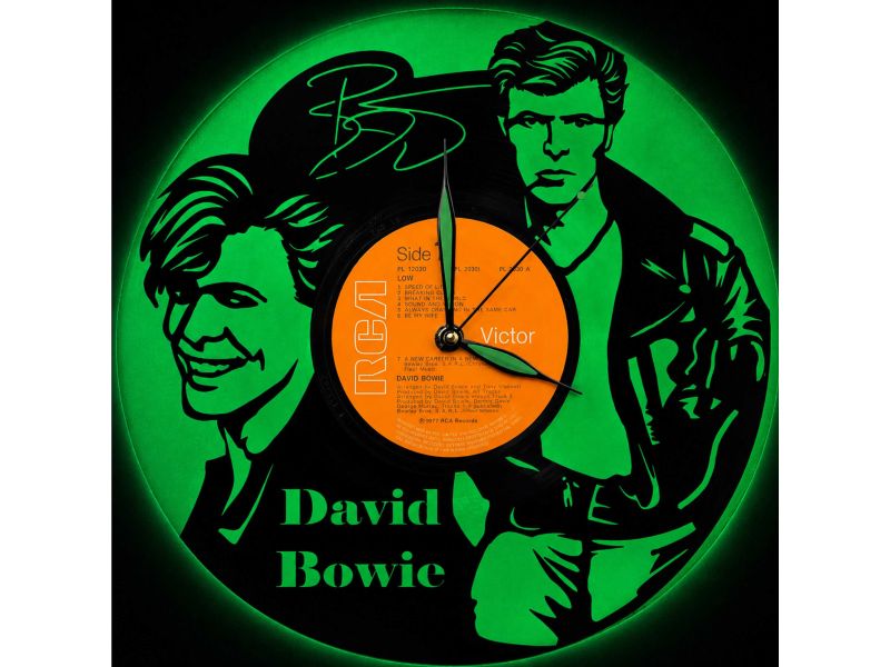 David Bowie Winyl Zegar Ścienny  Płyta Winylowa Unikalna Dekoracja Dla Fanów Muzyki Rockowej Popkultury EVEVO Z0003