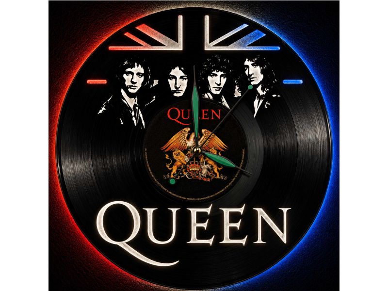 Queen Winyl Zegar Ścienny Płyta Winylowa Unikalna Dekoracja Dla Fanów Muzyki Rockowej I Popkultury EVEVO Z0007
