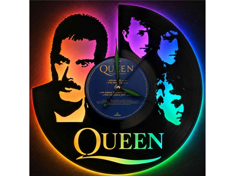 Queen Płyta Winylowa Zegar Ścienny Unikalna Dekoracja Dla Fanów Muzyki Rockowej I Popkultury EVEVO Z0010