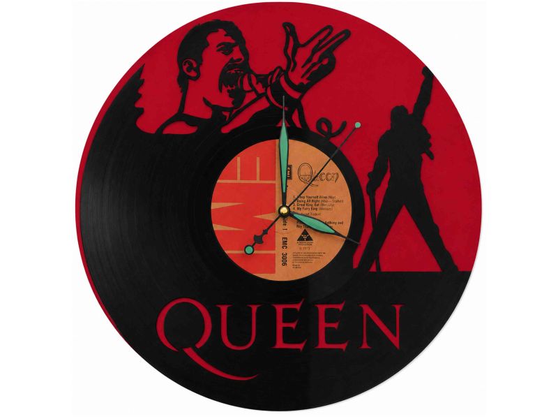 Queen Winyl Zegar Ścienny Płyta Winylowa Unikalna Dekoracja Dla Fanów Muzyki Rockowej I Popkultury EVEVO Z0011